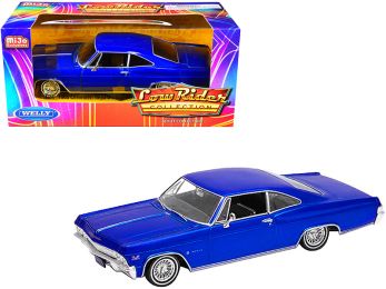 1965 Chevrolet Impala SS 396 Blue Metallic Low Rider Collection 1/24 Diecast Model Car by Welly