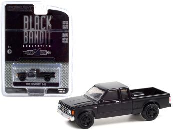 1988 Chevrolet S-10 Extended Cab Pickup Truck Black Bandit Series 25 1/64 Diecast Model Car by Greenlight