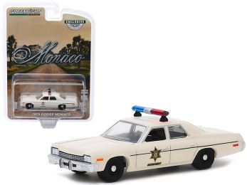 1975 Dodge Monaco Cream \Hazzard County Sheriff\" \""Hobby Exclusive\"" 1/64 Diecast Model Car by Greenlight"""