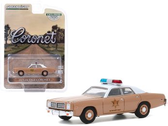 1975 Dodge Coronet \Choctaw County Sheriff\" \""Hobby Exclusive\"" 1/64 Diecast Model Car by Greenlight"""