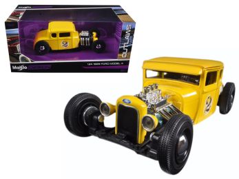 1929 Ford Model A Yellow #2 Outlaws 1/24 Diecast Model Car by Maisto