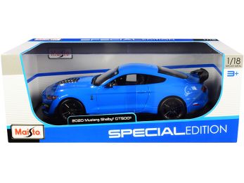 2020 Ford Mustang Shelby GT500 Light Blue Special Edition 1/18 Diecast Model Car by Maisto
