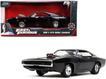 Dom\'s 1970 Dodge Charger 500 Black \Fast & Furious 9 F9\" (2021) Movie 1/24 Diecast Model Car by Jada"""