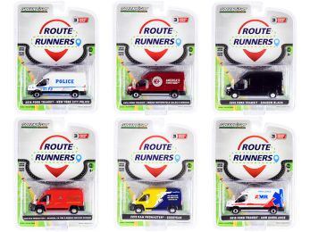 Route Runners Set of 6 Vans Series 3 1/64 Diecast Models by Greenlight