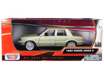 1982 Dodge Aries K Champagne / Gold 1/24 Diecast Model Car by Motormax