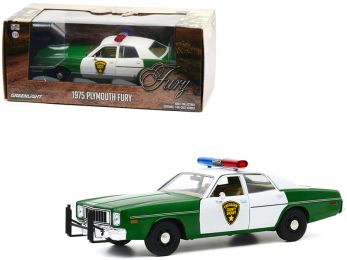 1975 Plymouth Fury Green and White Chickasaw County Sheriff 1/24 Diecast Model Car by Greenlight