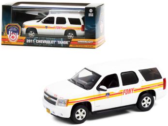 2011 Chevrolet Tahoe White with Stripes FDNY Fire Department City of New York 1/43 Diecast Model Car by Greenlight