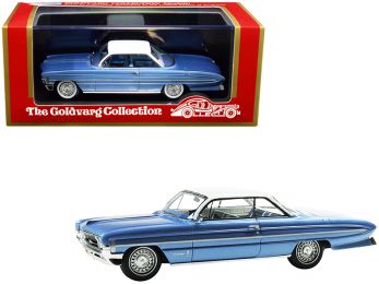 1961 Oldsmobile Bubble Top Light Blue Metallic with White Top Limited Edition to 235 pieces Worldwide 1/43 Model Car by Goldvarg Collection