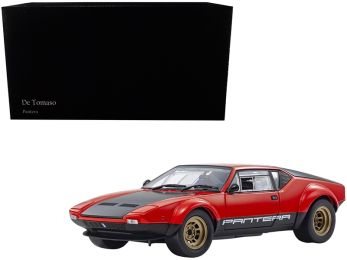 De Tomaso Pantera GT4 Red and Black 1/18 Diecast Model Car by Kyosho