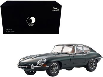 Jaguar E-Type Coupe RHD (Right Hand Drive) Dark Green E-Type 60th Anniversary (1961-2021) 1/18 Diecast Model Car by Kyosho