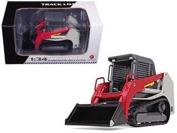 Track Loader Gray/Red 1/34 Diecast Model Car by First Gear