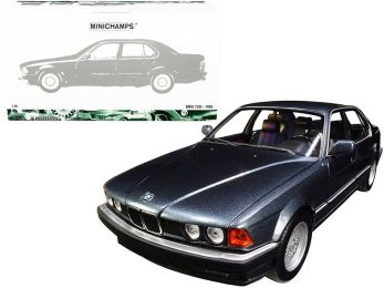 1986 BMW 730i (E32) Dark Gray Metallic 1/18 Diecast Model Car by Minichamps