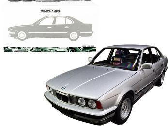 1988 BMW 535i (E34) Silver Metallic 1/18 Diecast Model Car by Minichamps