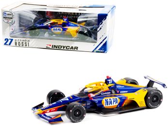 Dallara IndyCar #27 Alexander Rossi \NAPA Auto Parts\ Andretti Autosport \NTT IndyCar Series\ (2021) 1/18 Diecast Model Car by Greenlight