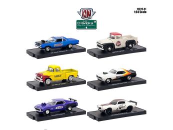 Drivers 6 Cars Set Release 51 in Blister Packs 1/64 Diecast Model Cars by M2 Machines