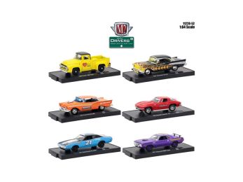 Drivers 6 Cars Set Release 52 in Blister Packs 1/64 Diecast Model Cars by M2 Machines