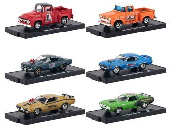 Drivers 6 Cars Set Release 60 in Blister Packs 1/64 Diecast Model Cars by M2 Machines