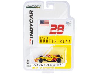 Dallara IndyCar #28 Ryan Hunter-Reay \DHL\ Andretti Autosport \NTT IndyCar Series\ (2021) 1/64 Diecast Model Car by Greenlight