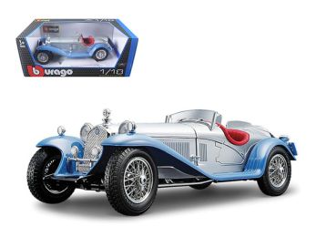 1932 Alfa Romeo 8C 2300 Spider Touring Silver 1/18 Diecast Model Car by Bburago