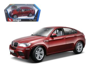 2012 BMW X6M Dark Red 1/18 Diecast Car Model by Bburago