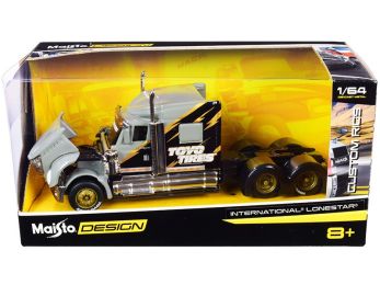 International LoneStar Truck Tractor \Toyo Tires\" Gray and Black \""Custom Rigs\"" 1/64 Diecast Model by Maisto"""