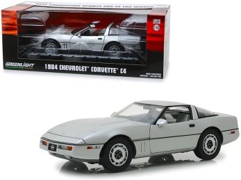 1984 Chevrolet Corvette C4 Convertible Silver \Best Production Sports Car in the World\" Vintage Ad Cars 1/18 Diecast Model Car by Greenlight"""