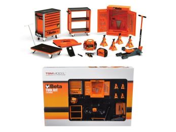 Beta Garage Mechanic Accessory 13 pieces Tool Kit Set for 1/18 Scale Models by True Scale Miniatures