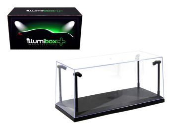 Collectible Display Show Case with LED Lights and Black Base for 1/24 1/18  Models by Illumibox