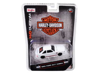 1993 Ford SVT Cobra White \Harley Davidson\" 1/64 Diecast Model Car by Maisto"""