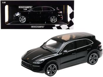 2017 Porsche Cayenne Turbo S Black Limited Edition to 504 pieces Worldwide 1/18 Diecast Model Car by Minichamps