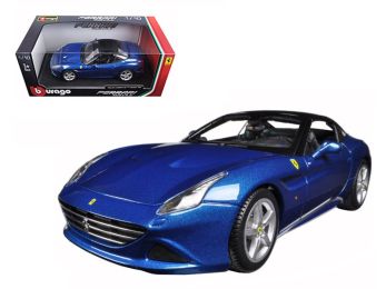 Ferrari California T (closed top) Blue 1/18 Diecast Model Car by Bburago