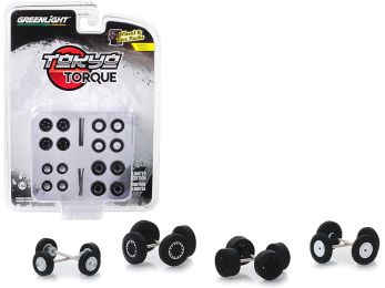 \Tokyo Torque\" Wheels and Tires Multipack Set of 24 pieces \""Wheel & Tire Packs\"" Series 2 1/64 by Greenlight"""
