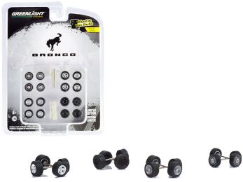 \Ford Bronco\" Wheels and Tires Multipack Set of 24 pieces \""Wheel & Tire Packs\"" Series 5 for 1/64 Scale Models by Greenlight"""