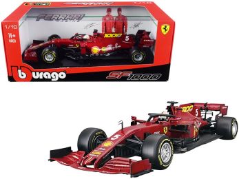 Ferrari SF1000 #5 Sebastian Vettel Tuscan GP Formula One F1 (2020) \Ferrari\'s 1000th Race\" 1/18 Diecast Model Car by Bburago"""