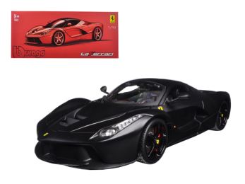 Ferrari LaFerrari F70 Matt Black \Signature Series\" 1/18 Diecast Model Car by Bburago"""
