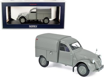 1957 Citroen 2CV Fourgonnette Van Gray 1/18 Diecast Model by Norev