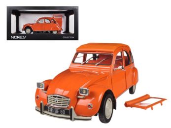 1976 Citroen 2CV 6 Orange 1/18 Diecast Car Model by Norev