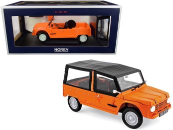 1983 Citroen Mehari Matt Kirghiz Orange with Black Top 1/18 Diecast Model Car by Norev