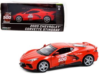 2020 Chevrolet Corvette C8 Stingray Coupe Red Official Pace Car 104th Running of the Indianapolis 500 1/24 Diecast Model Car by Greenlight