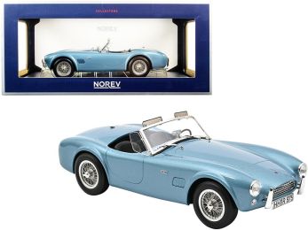 1963 Shelby AC Cobra 289 Light Blue Metallic 1/18 Diecast Model Car by Norev