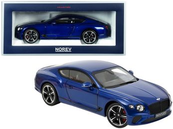 2018 Bentley Continental GT Sequin Blue Metallic 1/18 Diecast Model Car by Norev