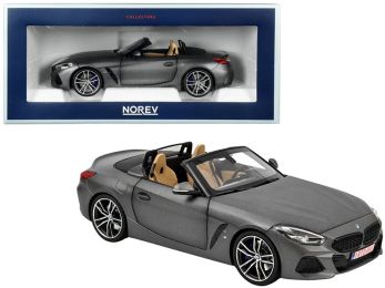 2018 BMW Z4 Convertible Matt Dark Gray Metallic 1/18 Diecast Model Car by Norev