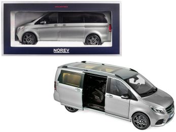 2018 Mercedes Benz V-Class AMG Line Van Gray Metallic 1/18 Diecast Model Car by Norev