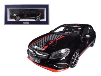 2013 Mercedes A Class Sport Equipment Black with Racing Deco 1/18 Diecast Car Model by Norev