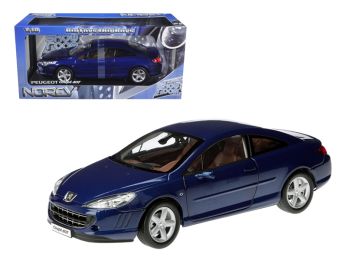 2005 Peugeot 407 Coupe Blue 1/18 Diecast Model Car by Norev