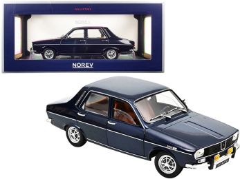 1973 Renault 12 TS Dark Blue Metallic 1/18 Diecast Model Car by Norev