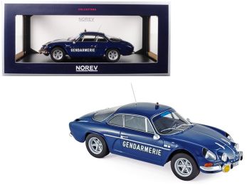 1971 Renault Alpine A110 1600S \Gendarmerie\" Dark Blue 1/18 Diecast Model Car by Norev"""