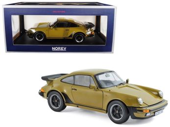 1977 Porsche 911 Turbo 3.3 Olive Green 1/18 Diecast Model Car by Norev