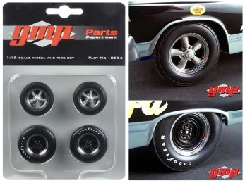 1967 Ford Fairlane 427R Hubert Platt \Georgian Shaker\" Drag Wheels and Tires Set of 4 1/18 by GMP"""