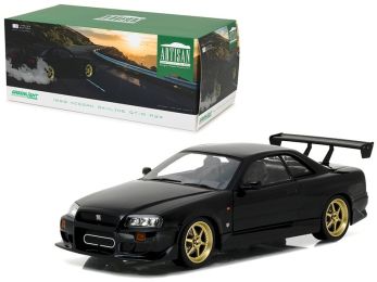 1999 Nissan Skyline GT-R (R34) Black 1/18 Diecast Model Car by Greenlight